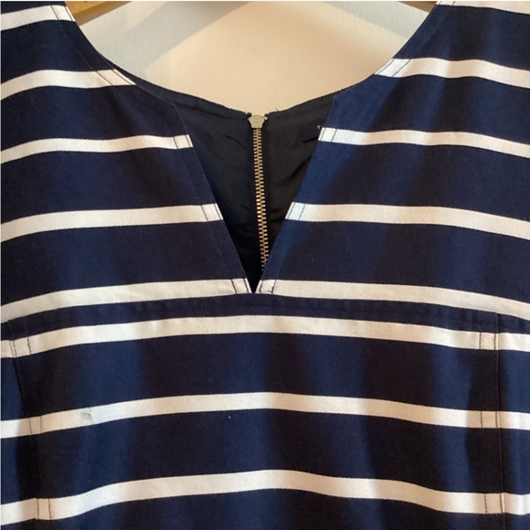 Tommy Hilfiger Blue Striped V-Neck Dress Size 16 - Picture 6 of 11